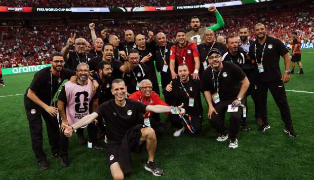 فرحة لاعبي منتخب مصر بعد الفوز التاريخي على نيوزيلندا في كأس العالم 2026