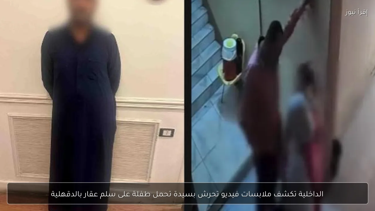 الداخلية تكشف ملابسات فيديو تحرش بسيدة تحمل طفلة على سلم عقار بالدقهلية