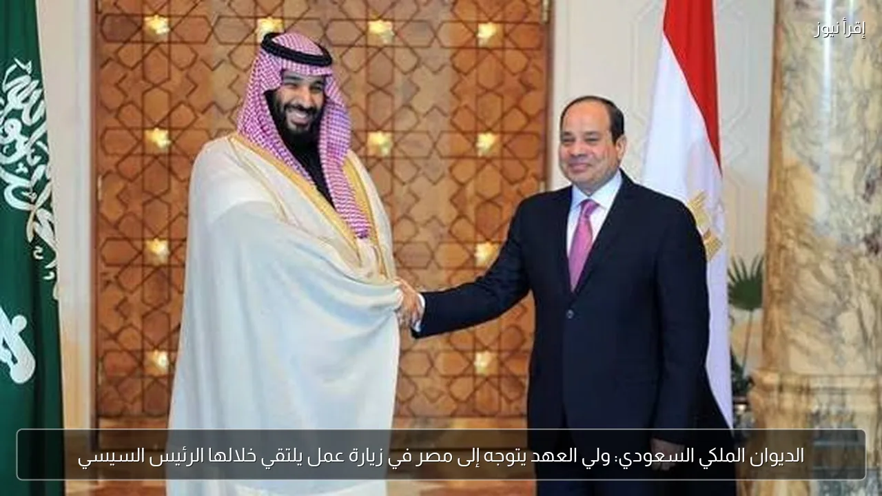الديوان الملكي السعودي: ولي العهد يتوجه إلى مصر في زيارة عمل يلتقي خلالها الرئيس السيسي