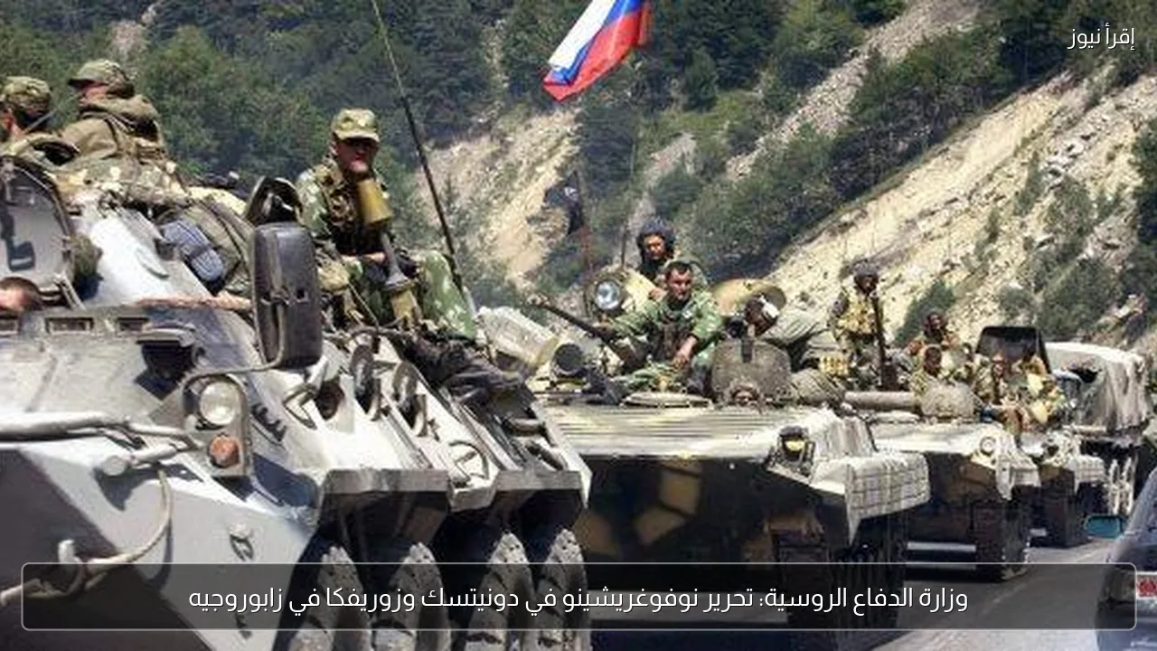 وزارة الدفاع الروسية: تحرير نوفوغريشينو في دونيتسك وزوريفكا في زابوروجيه