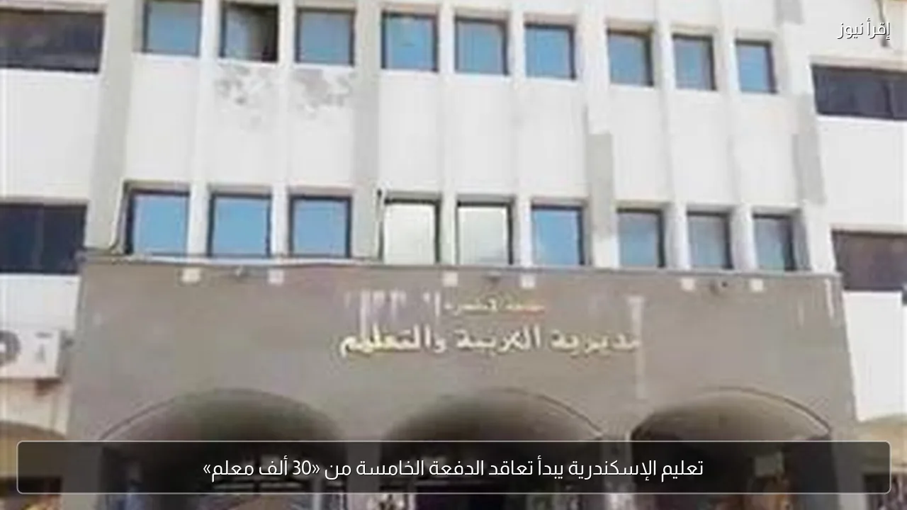 تعليم الإسكندرية يبدأ تعاقد الدفعة الخامسة من «30 ألف معلم»