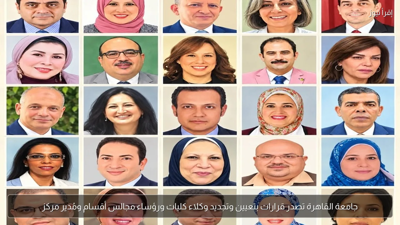 جامعة القاهرة تصدر قرارات بتعيين وتجديد وكلاء كليات ورؤساء مجالس أقسام ومُدير مركز