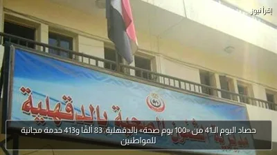 حصاد اليوم الـ41 من «100 يوم صحة» بالدقهلية: 83 ألفًا و413 خدمة مجانية للمواطنين