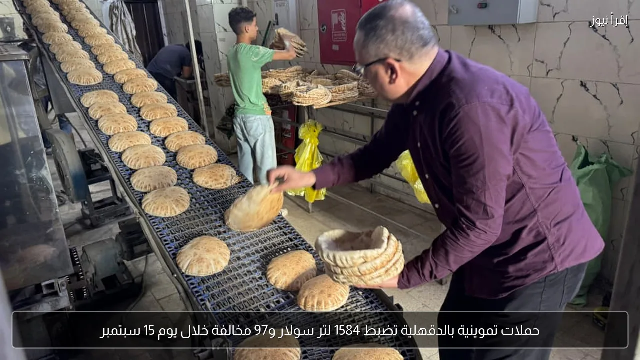 حملات تموينية بالدقهلية تضبط 1584 لتر سولار و97 مخالفة خلال يوم 15 سبتمبر