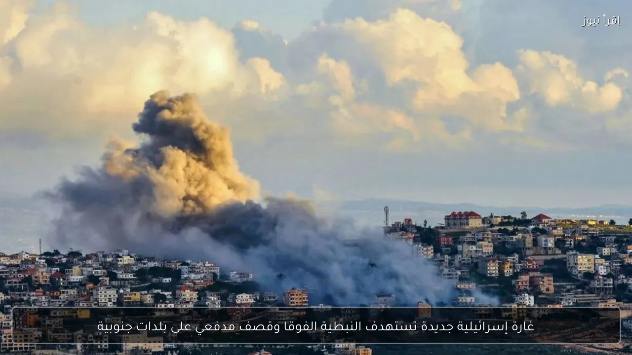 غارة إسرائيلية جديدة تستهدف النبطية الفوقا وقصف مدفعي على بلدات جنوبية