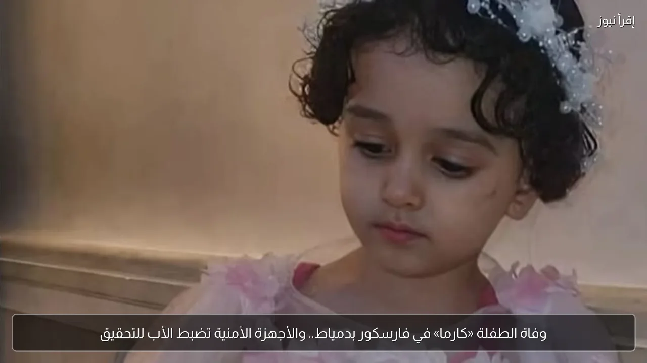 وفاة الطفلة «كارما» في فارسكور بدمياط.. والأجهزة الأمنية تضبط الأب للتحقيق