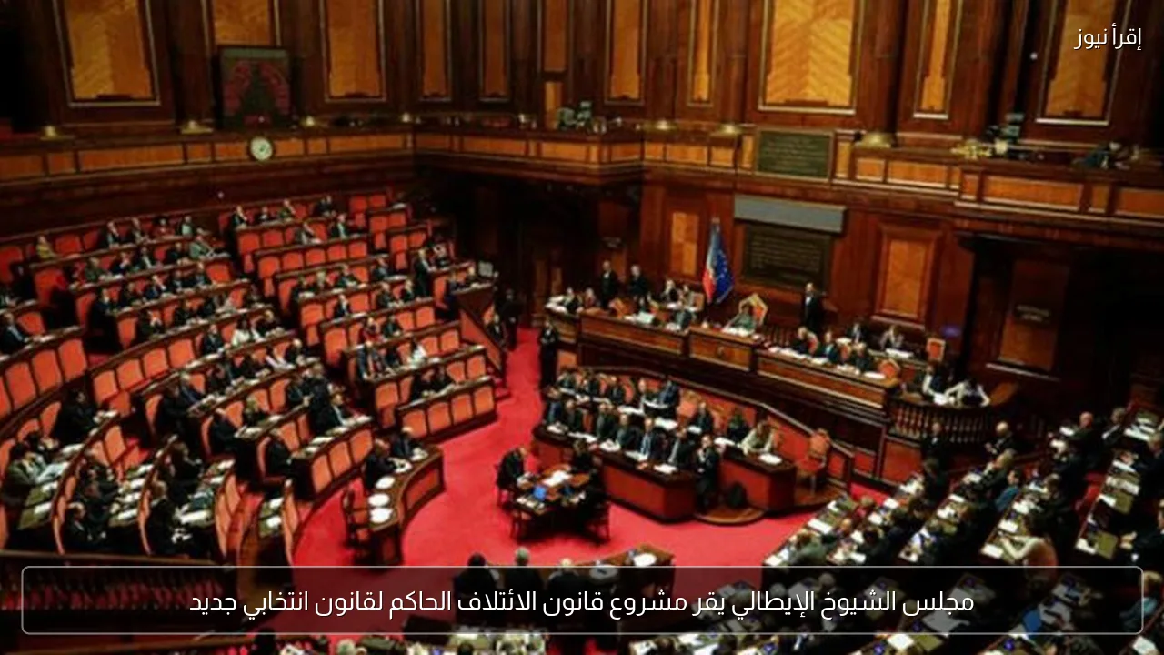 مجلس الشيوخ الإيطالي يقر مشروع قانون الائتلاف الحاكم لقانون انتخابي جديد