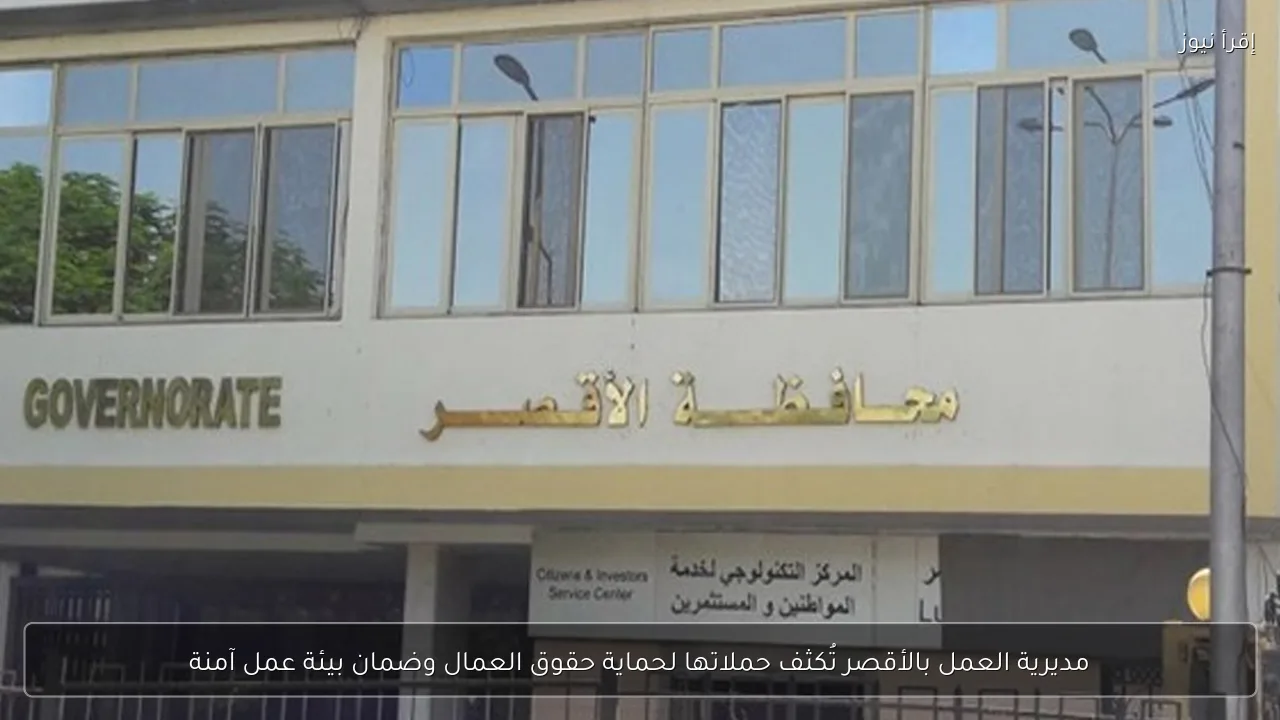 مديرية العمل بالأقصر تُكثف حملاتها لحماية حقوق العمال وضمان بيئة عمل آمنة