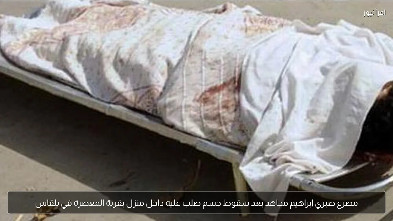 مصرع صبري إبراهيم مجاهد بعد سقوط جسم صلب عليه داخل منزل بقرية المعصرة في بلقاس