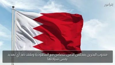 مندوب البحرين بمجلس الأمن: نتضامن مع السعودية ونقف ضد أي تهديد يمس سيادتها
