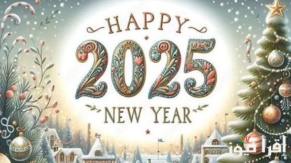 صور تهنئة بالعام الجديد 2025 للأهل والأحباب
