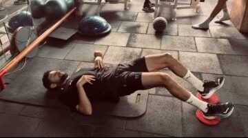 مصطفى شلبي يواصل تدريباته في الجيم لتعزيز برنامج التعافي من