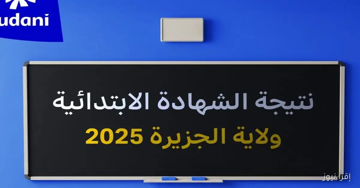 result.sudani.sd .. رابط نتيجة الشهادة الابتدائية ولاية الجزيرة 2025 السودان بالأسم ورقم الجلوس
