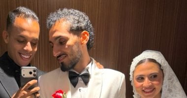 أحمد حمدي وزوجته شهد مكرم يتألقان في أول ظهور معاً