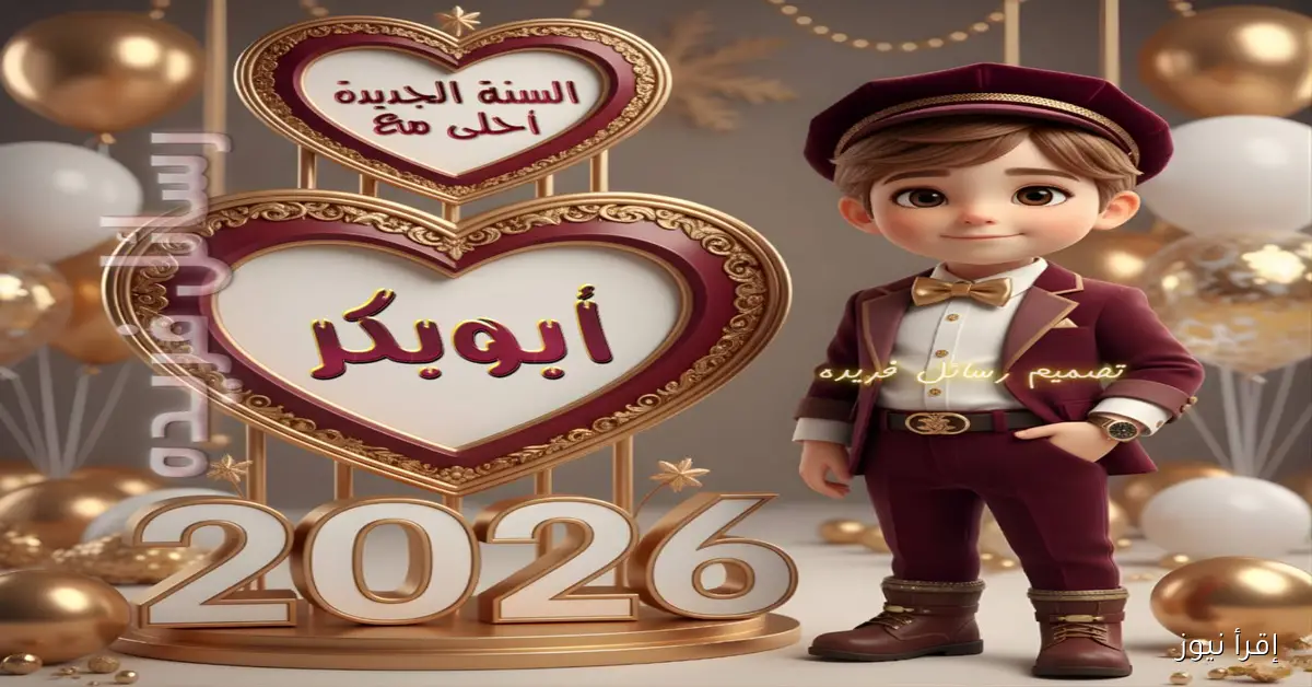 رسائل جديدة ومميزة .. أكتب أسمك علي صور تهنئة رأس السنة الميلادية 2026 بالاسم هابي نيو يير