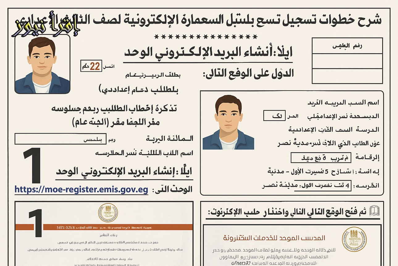 تحذير عاجل! تجنَّب أخطاء تسجيل دخول استمارة الإعدادية 2026 لتجنب إلغاء الامتحان moe-register.emis.gov.eg