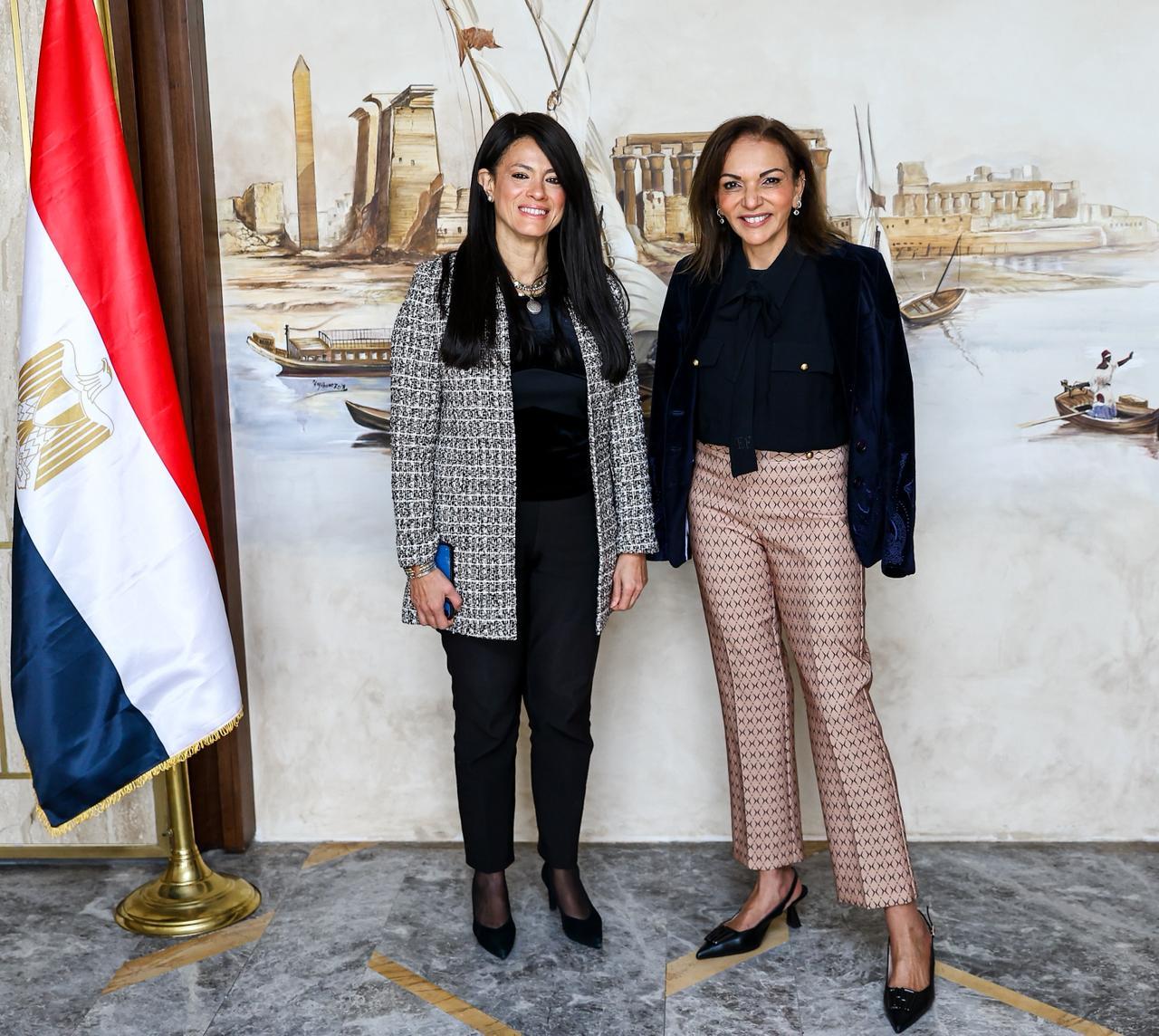 رانيا المشاط خلال اللقاء