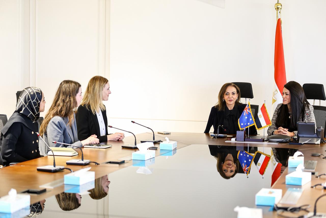 رانيا المشاط خلال اللقاء