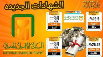 شهادات البنك الأهلي المصري الجديدة 2026